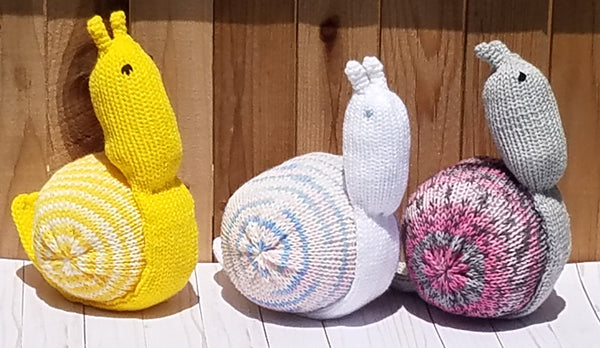 Snail Plush Toy Addi Knitting Machine Pattern using Addi Pro and Addi King