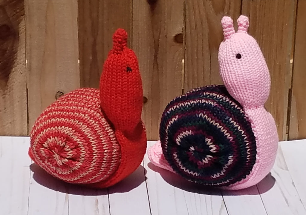 Snail Plush Toy Addi Knitting Machine Pattern using Addi Pro and