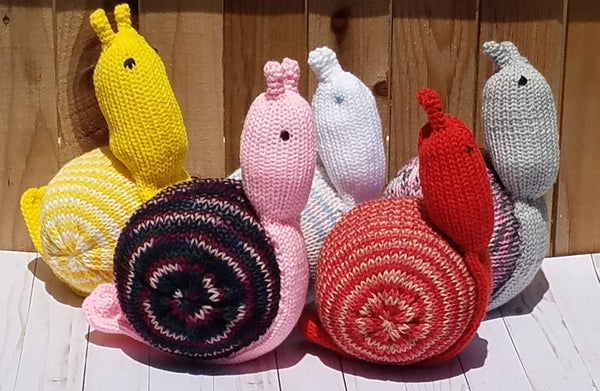 Snail Plush Toy Addi Knitting Machine Pattern using Addi Pro and Addi King