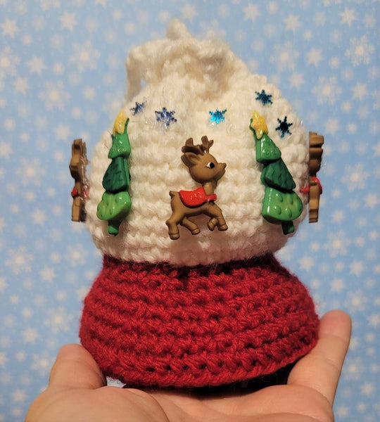 Snow Globe Gift Bag Crochet Pattern