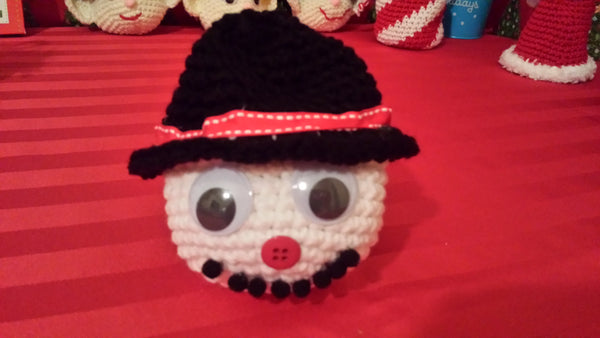 Snowman Gift Bag Crochet Pattern in PDF Format