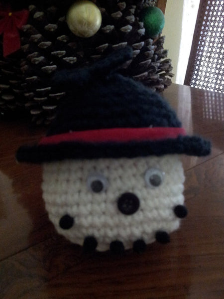 Snowman Gift Bag Crochet Pattern in PDF Format