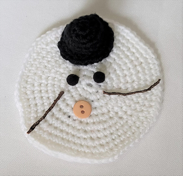 Crochet Pattern Melted Snowman Ornament