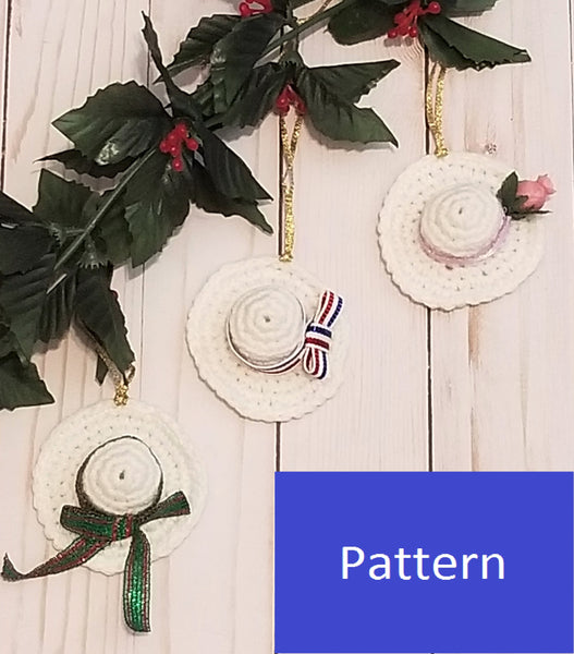 Suffragette Hat Ornament Crochet Pattern