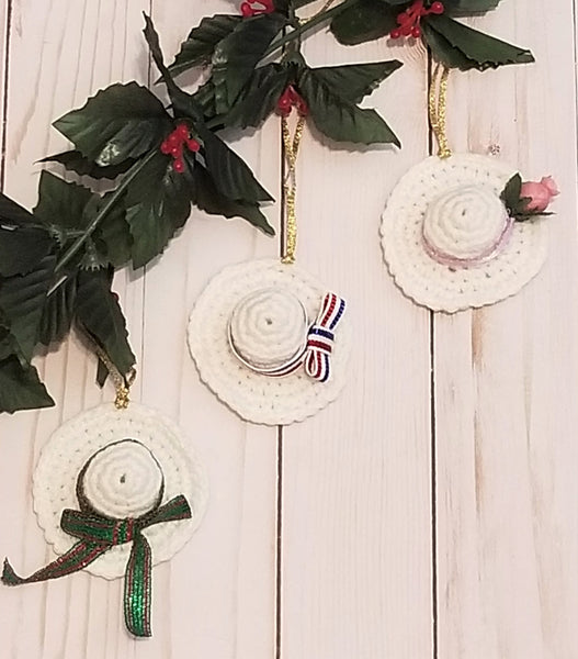 Suffragette Hat Ornament Crochet Pattern