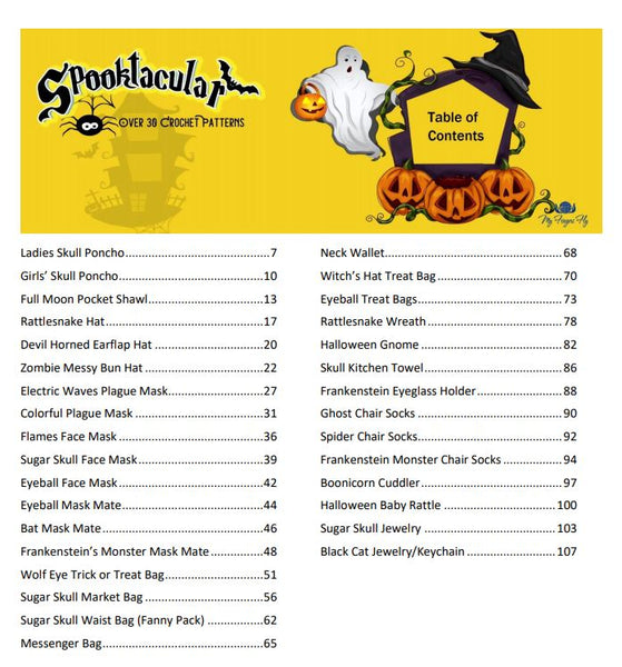 Spooktacular Crochet Patterns Ebook - Over 30 Halloween Patterns in PDF Format