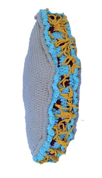 Taco Pillow Crochet Pattern With Blanket Yarn
