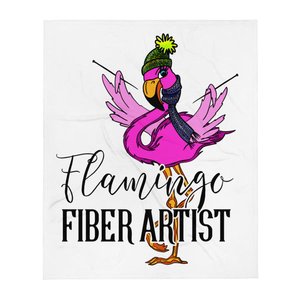 Flamingo Fiber Artist Throw Blanket
