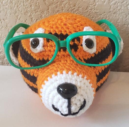 Tiger Eyeglass Holder Crochet Pattern