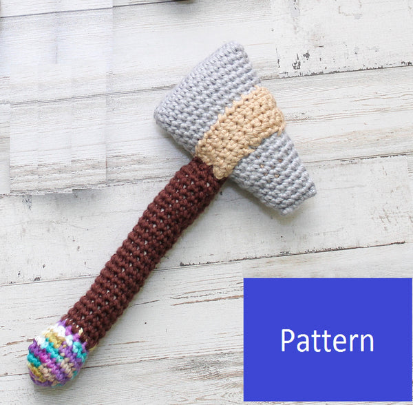 Tomahawk Baby Rattle Crochet Pattern
