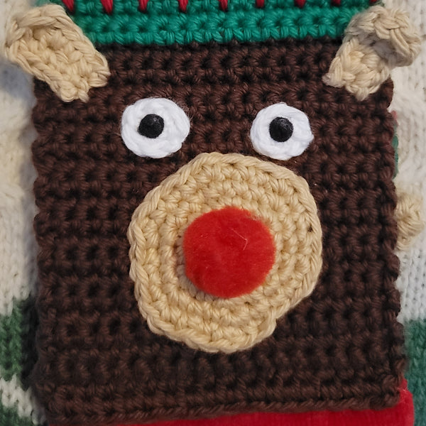 Christmas Totem Pole Kitchen Boa Crochet Pattern - Reindeer, Elf, and Santa Claus