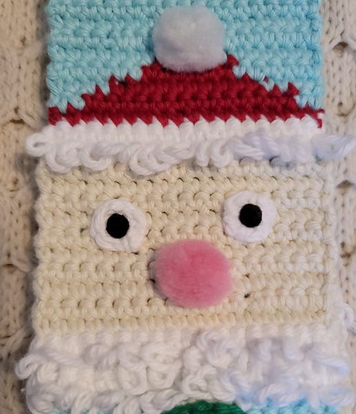 Christmas Totem Pole Kitchen Boa Crochet Pattern - Reindeer, Elf, and Santa Claus