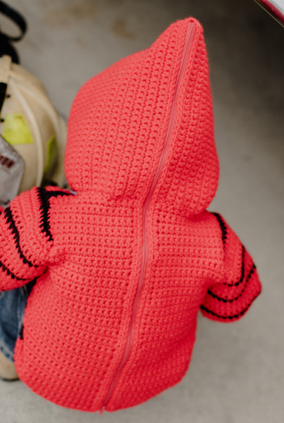 Train Engine Toddler Hoodie Crochet Kit - Sizes 2 and 4 - Hoodie Zips up the Back