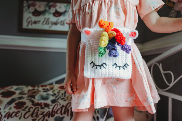 Unicorn Waist Bag (Fanny Pack) Crochet Pattern