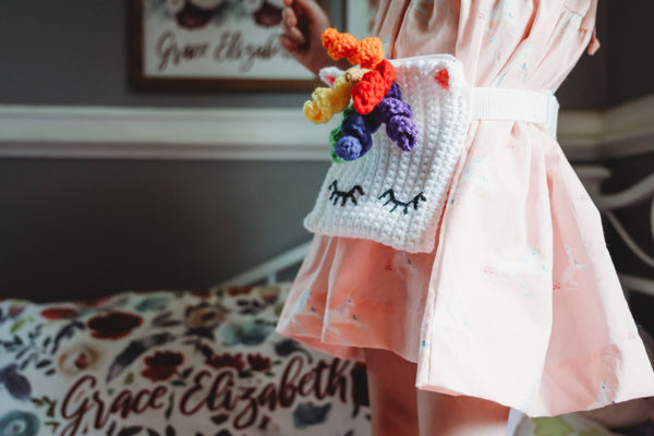 Unicorn Waist Bag (Fanny Pack) Crochet Pattern