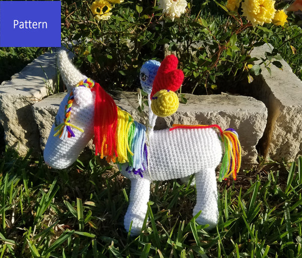 I Love You Unicorn Stuffed Animal Crochet Pattern