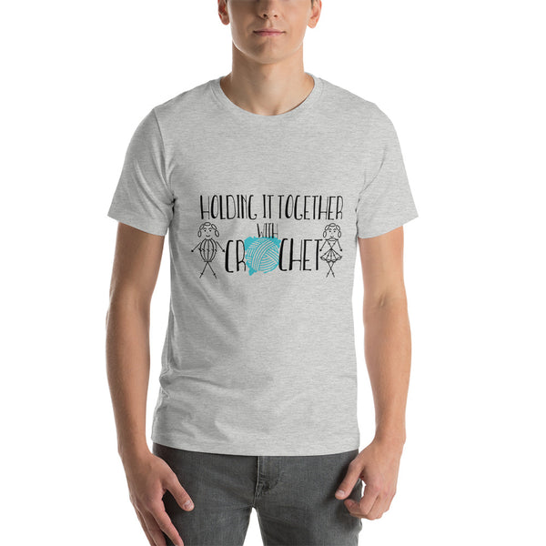 Holding it Together with Crochet Short-Sleeve Unisex T-Shirt