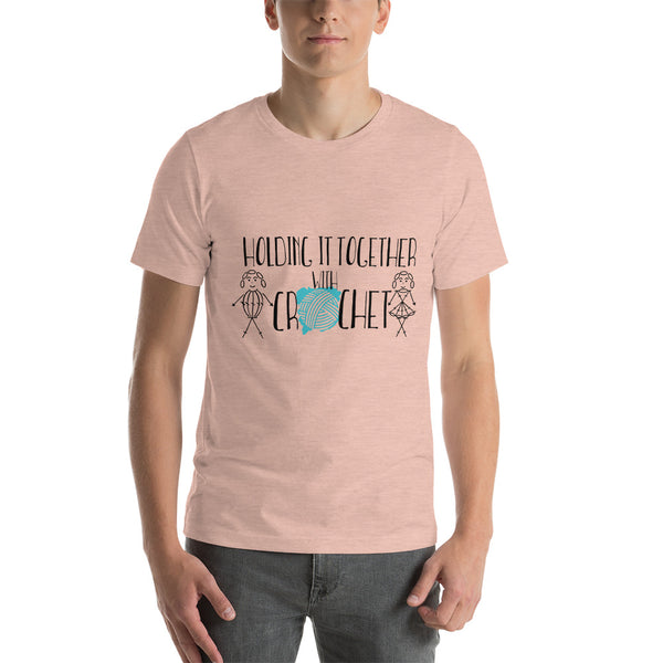 Holding it Together with Crochet Short-Sleeve Unisex T-Shirt