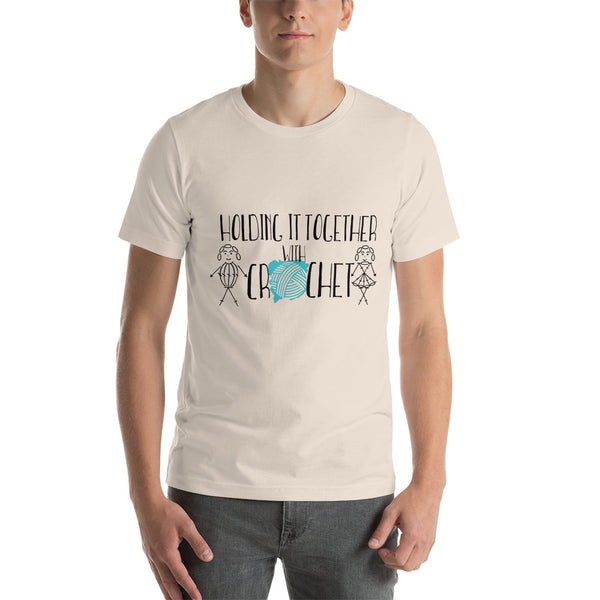 Holding it Together with Crochet Short-Sleeve Unisex T-Shirt