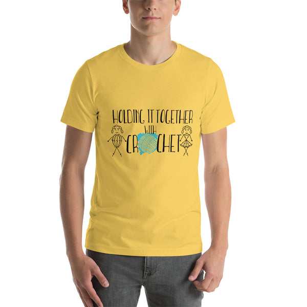 Holding it Together with Crochet Short-Sleeve Unisex T-Shirt