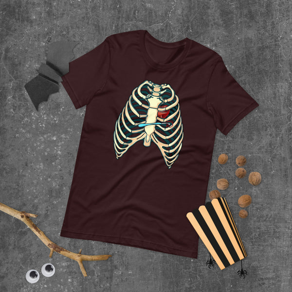 Black T-Shirt Heart of a Hooker, Halloween Costume for Crocheter