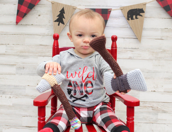 Viking/Renaissance Axe Baby Rattle Crochet Kit