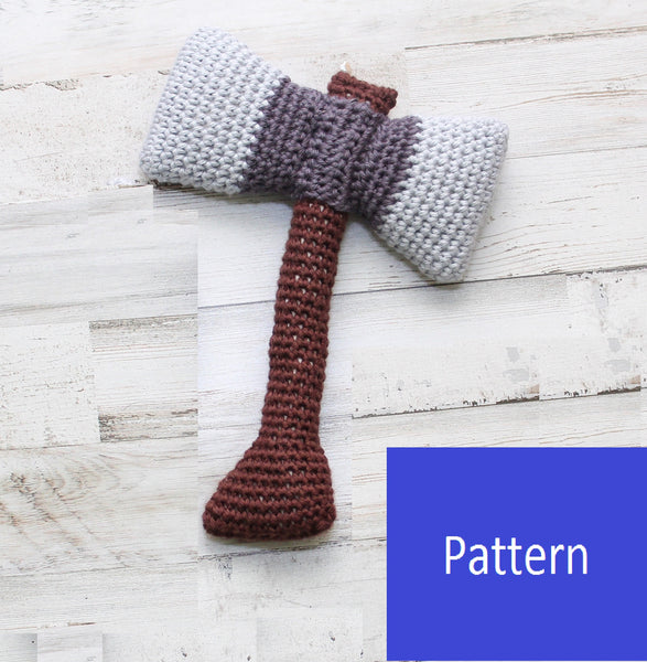 Viking/Medieval Baby Axe Rattle Crochet Pattern