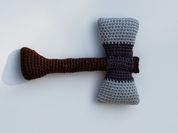 Viking/Renaissance Axe Baby Rattle Crochet Kit