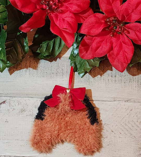 Yorkie Butt Ornament Crochet Pattern