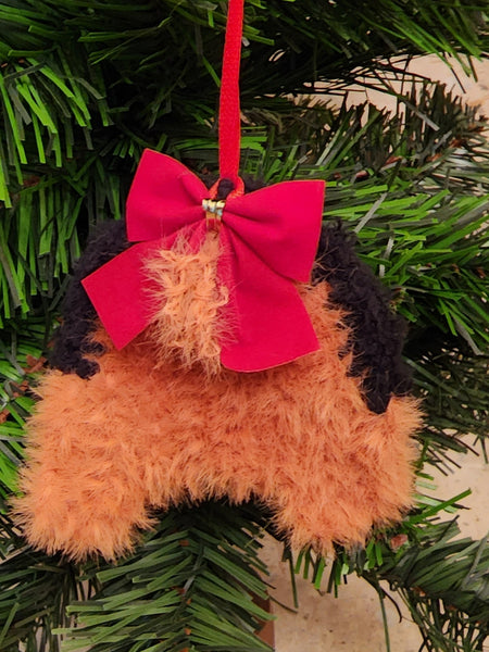 Yorkie Butt Ornament Crochet Pattern