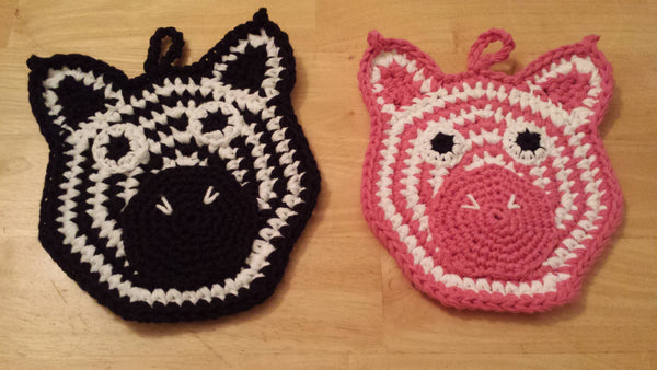 Zebra Potholder Crochet Pattern