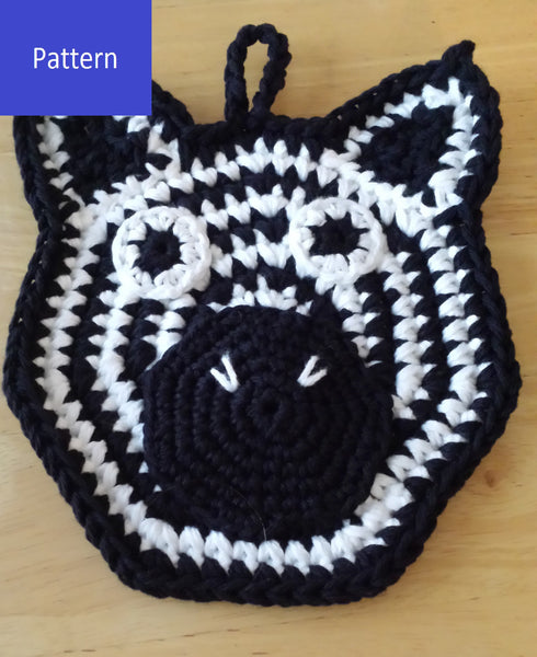 Zebra Potholder Crochet Pattern