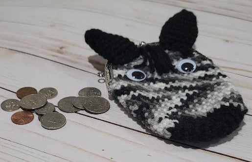 Zebra Coin Purse Crochet Pattern
