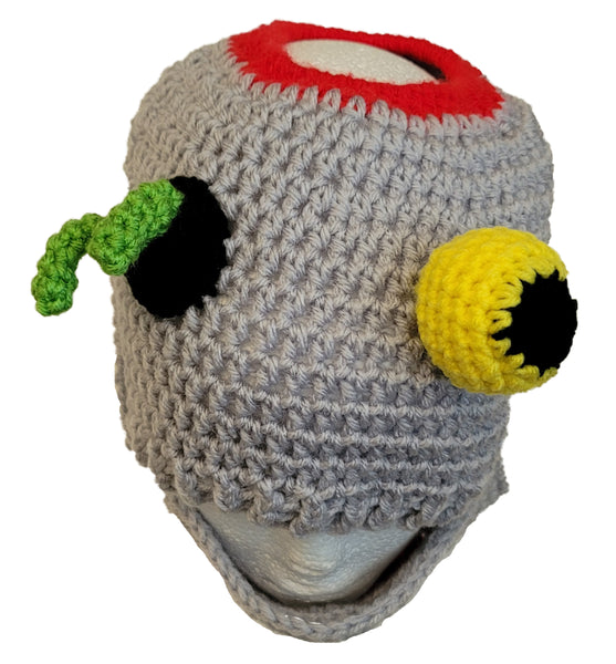 Zombie Messy Bun Hat Crochet Pattern with Snaggle-Tooth Face Mask Pattern